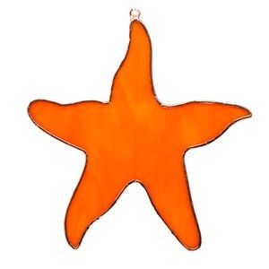 Starfish Sun Catcher, Orange, Suction Cup